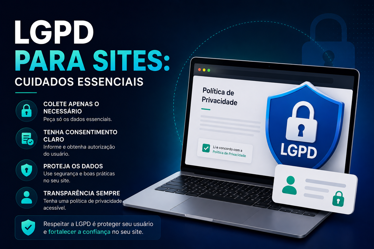 LGPD para sites: cuidados essenciais