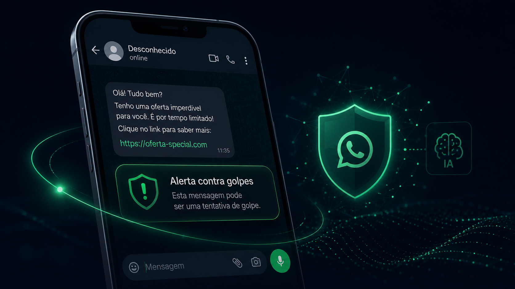 WhatsApp testa inteligência artificial Scam Alert para identificar possíveis golpes
